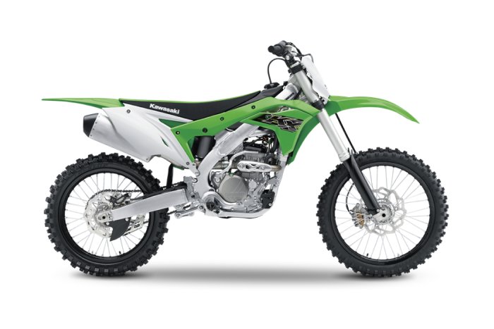 Зелёный Kawasaki KX 250 из мотопарка ZRT