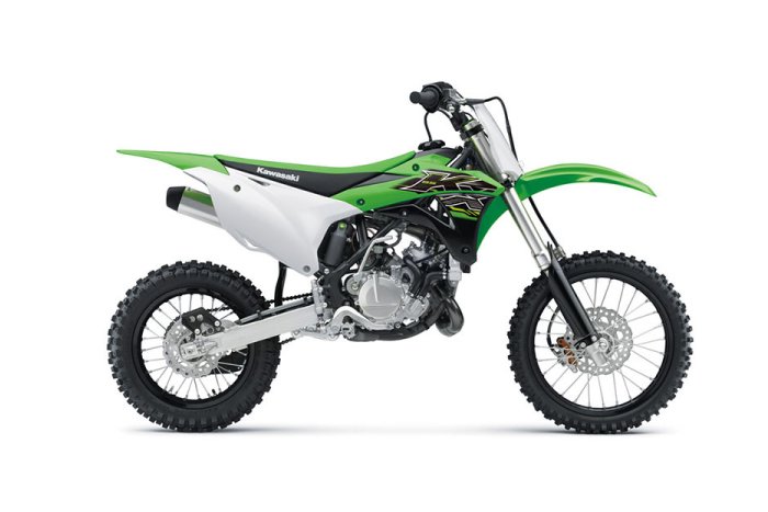 Зелёный Kawasaki KX 85 из мотопарка ZRT